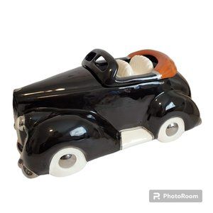Glenn Appleman Autoworks Black Packard Convertible Signed Cookie Jar 1979 USA